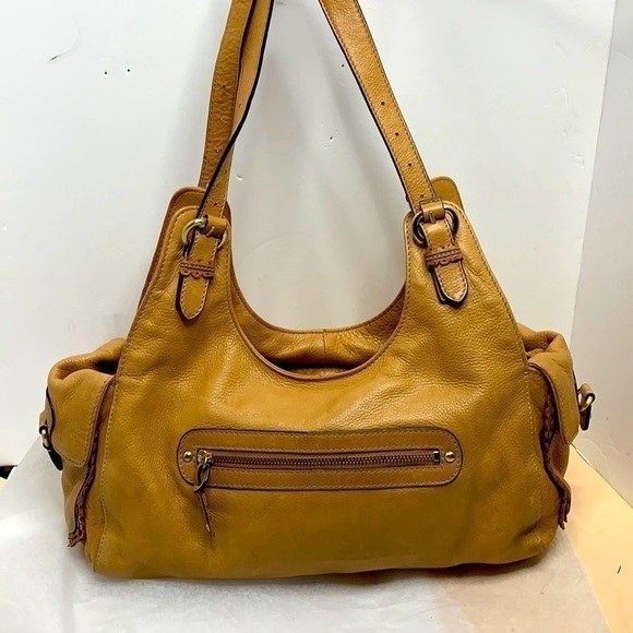 Ellen Tracy  leather with pretty leather lace trim - Picture 1 of 12